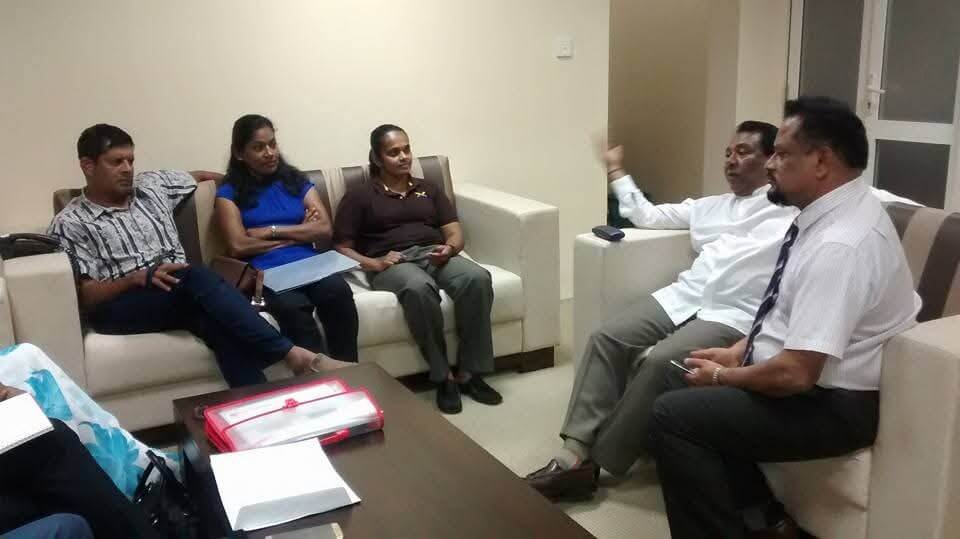 SLO member’s with former Minister S B Dissanayake