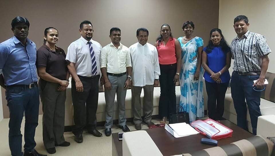 SLO member’s with former Minister S B Dissanayake